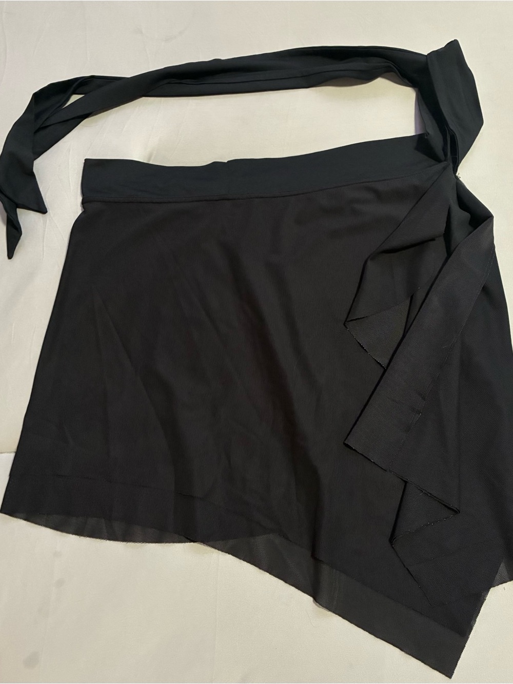 Black Women's Asymmetrical Wrap Skirt